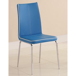 Matilda Blue Vinyl Chairs (Set of 2)