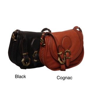Oryany Angelina Leather Flapover Crossbody Bag