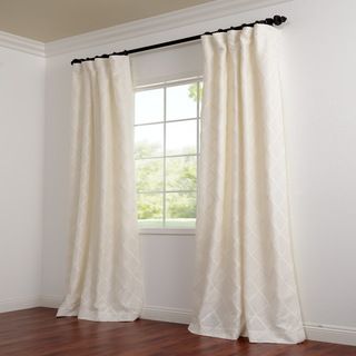 Exclusive Patterned Faux Silk 108 inch Curtain Panel