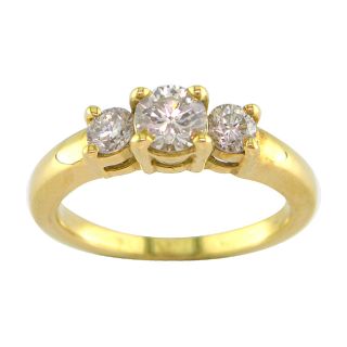 14k Yellow Gold 7/8ct TDW Certified Clarity Enhanced Diamond Ring