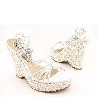 SANTANA Webbed White Platforms Shoes Womens 8 CARLOS SANTANA Shoes