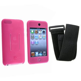 BasAcc Pink/Black Skin Case w/ Armband for iPod Touch