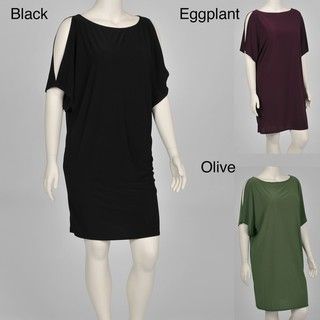 Tiana B. Womens Plus size Cold Shoulder Jersey Dress