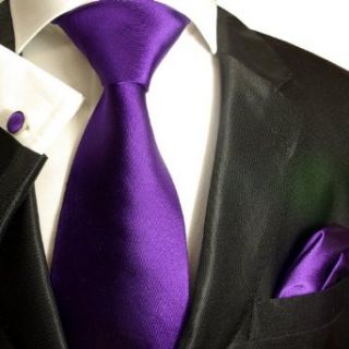 Paul Malone Necktie Set 100% Silk Tie, Handkerchief and