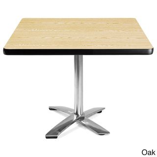 OFM 36 inch Square Cafe height Laminate Table with Chrome Base