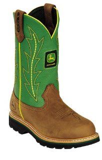 com John Deere Womens 10 Green Wellington Boot Style JD3286 Shoes