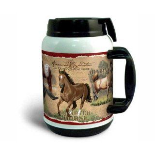 American Expedition Thermal Mug 64 oz Horses   Spill Proof