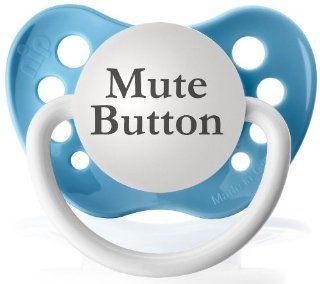 Mute Button (Blue)   Expression Pacifier Baby