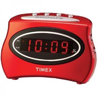 TIMEX T101R Extra Loud LED Alarm Clock (Red) Electronics