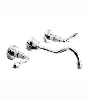 Jado 853/148/105 Victorian Two Handle Wall Mounted Faucet, Straight