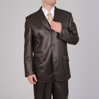 Mecca Mens 3 piece Embossed Brown Vested Suit Today $67.99 5.0 (2