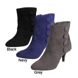 Journee Collection Womens Button Accent Ankle Boots