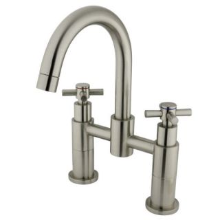 Deck mount Satin Nickel Clawfoot Tub Faucet with Hand Shower Today $