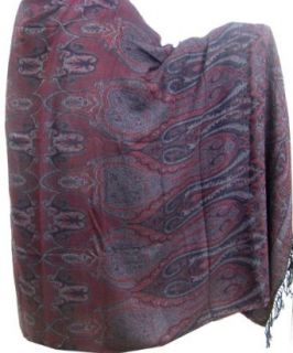  Jamawar Shawls for Women Wool Wrap India 108 x 56 inches Clothing