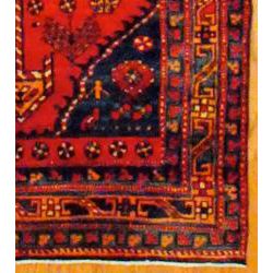 Persian Hand knotted Red/ Orange Tribal Hamadan Wool Rug (39 x 123