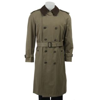 Joseph Abboud Mens Double breasted Trench Coat with Removable Lining