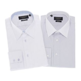 TORRENTE COUTURE Lot de 2 Chemises Homme Blanc et gris   Achat / Vente