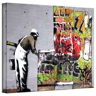 Art Wall Banksy Grafitti Cover Gallery wrapped Canvas