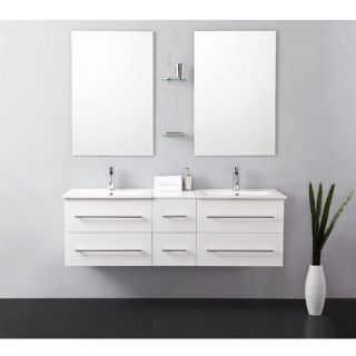 TIANA Kit salle de bain 150cm Blanc   Achat / Vente ENSEMBLE MEUBLE