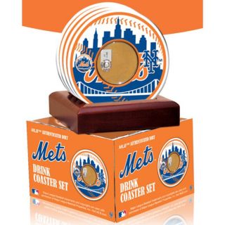 Steiner Sports New York Mets Coasters w/ Game Field Dirt (Set of 4