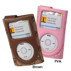 iPod Video Protective Faux Leather and Fabric Case