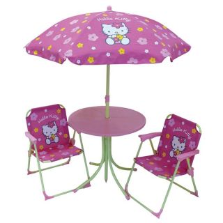 Funhouse   Magnifique ensemble de jardin table + parasol Hello Kitty