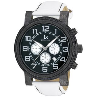 Joshua & Sons Mens Stainless Steel Chronograph Strap Watch MSRP $595