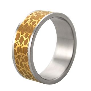 Stainless Steel Two tone Nature Print Band Today $14.69