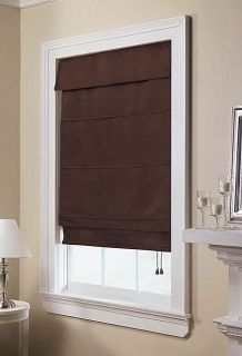 Chocolate Suede Roman Shade (27 in. x 64 in.)