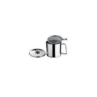 Stainless Steel Oil Strainer Pot 4 Cup / 32 Oz Capacity