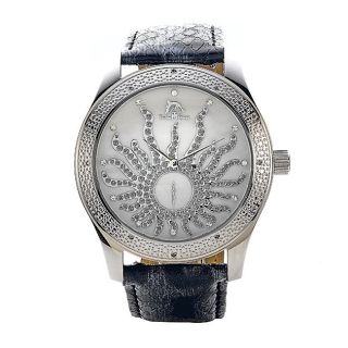 Techno Master Womens Sunny Motif Stainless Steel Watch