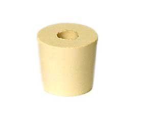 Size #6.5 Rubber Stopper Tan / Hole For Air Lock Home