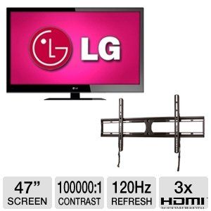 LG 47LV4400 47 1080p 120Hz LED HDTV Bundle Electronics