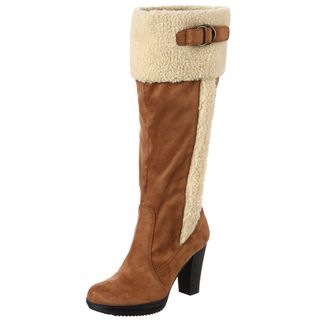 Naturalizer Womens Trinity Tan Wide Calf Boots