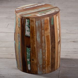 Reclaimed Wood Weathered Tanki Table (India)