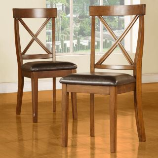 Moldova Faux Leather Side Chairs (Set of 2)