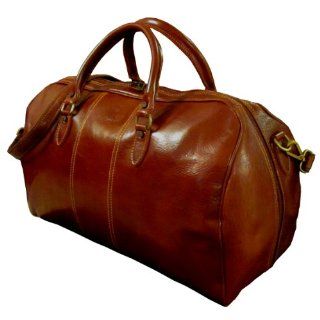 AUTHENTIC VINTAGE VALOR ITALIAN LEATHER BROWN DUFFLE TRAVEL BAG