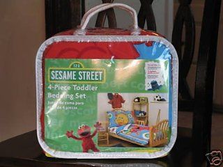 123 Sesame Street 4  Piece Toddler Bedding Set Baby