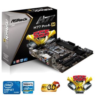 Carte mère socket LGA1155   Chipset H77   4 slots DDR3   SATA III