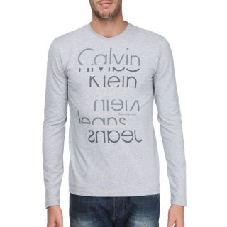 CALVIN KLEIN JEANS T Shirt Homme gris   Achat / Vente T SHIRT CKJ T