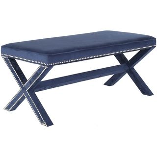 Indigo Nailhead X Bench