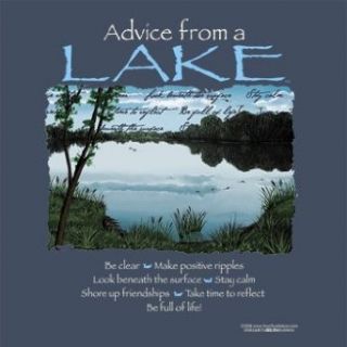 Advice From A Lake ~ Indigo Blue T Shirt Clothing
