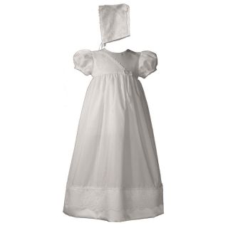 Cherubic Baby Christening Gown and Bonnet