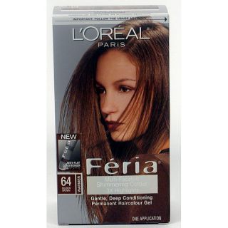 Oreal Feria #64 Golden Brown Hair Color (Pack of 3)