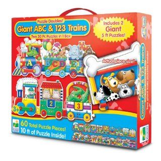 Puzzle Doubles Giant ABC & 123 Train Floor Puzzle Toys & Games
