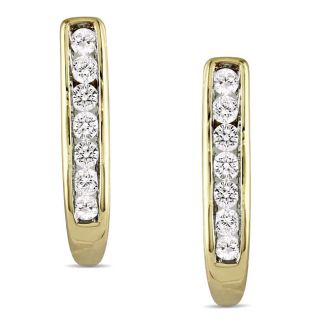 10k Yellow Gold 1/4ct TDW Diamond Earrings (G H, I2 I3)