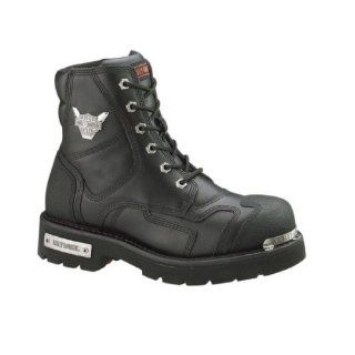 Harley Davidson® Mens Stealth Boot, Black Leather Upper 6 Inch Cap