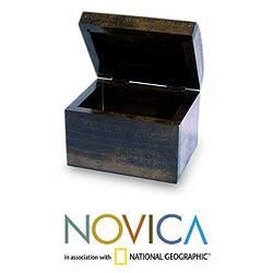 Handcrafted Pinewood Bird Sonata Jewelry Box (El Salvador