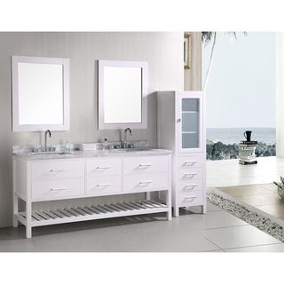 Design Element London 72 inch Double Sink Bathroom Vanity Set