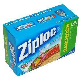 Ziploc Sandwich Bags   125 Count